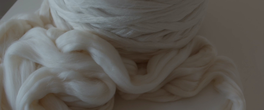 Close up of yarn in the Knit Stars film. 